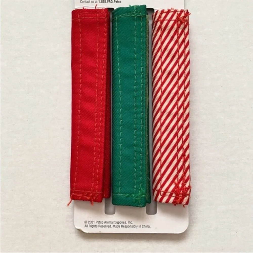 (5) Christmas Dog Collar Customization Set 3 Count Fits 3/4 Inch Collars